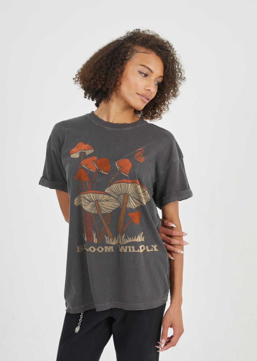 Tees Girl Dangerous | Bloom Wildly Black Boyfriend Tee