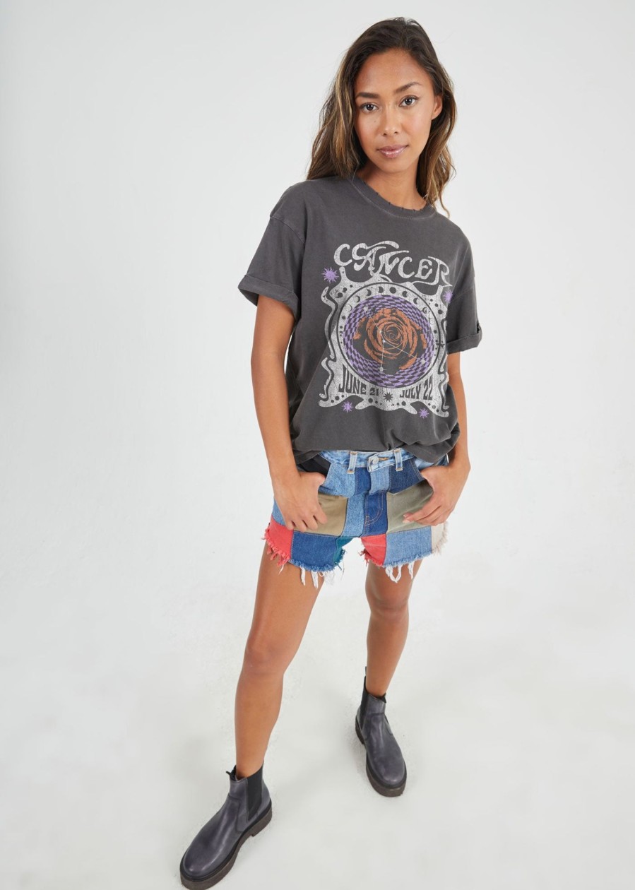 Tees Girl Dangerous | Cancer Band Black Boyfriend Tee