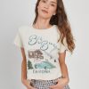 Tees Girl Dangerous | Big Bear Off White Baby Tee