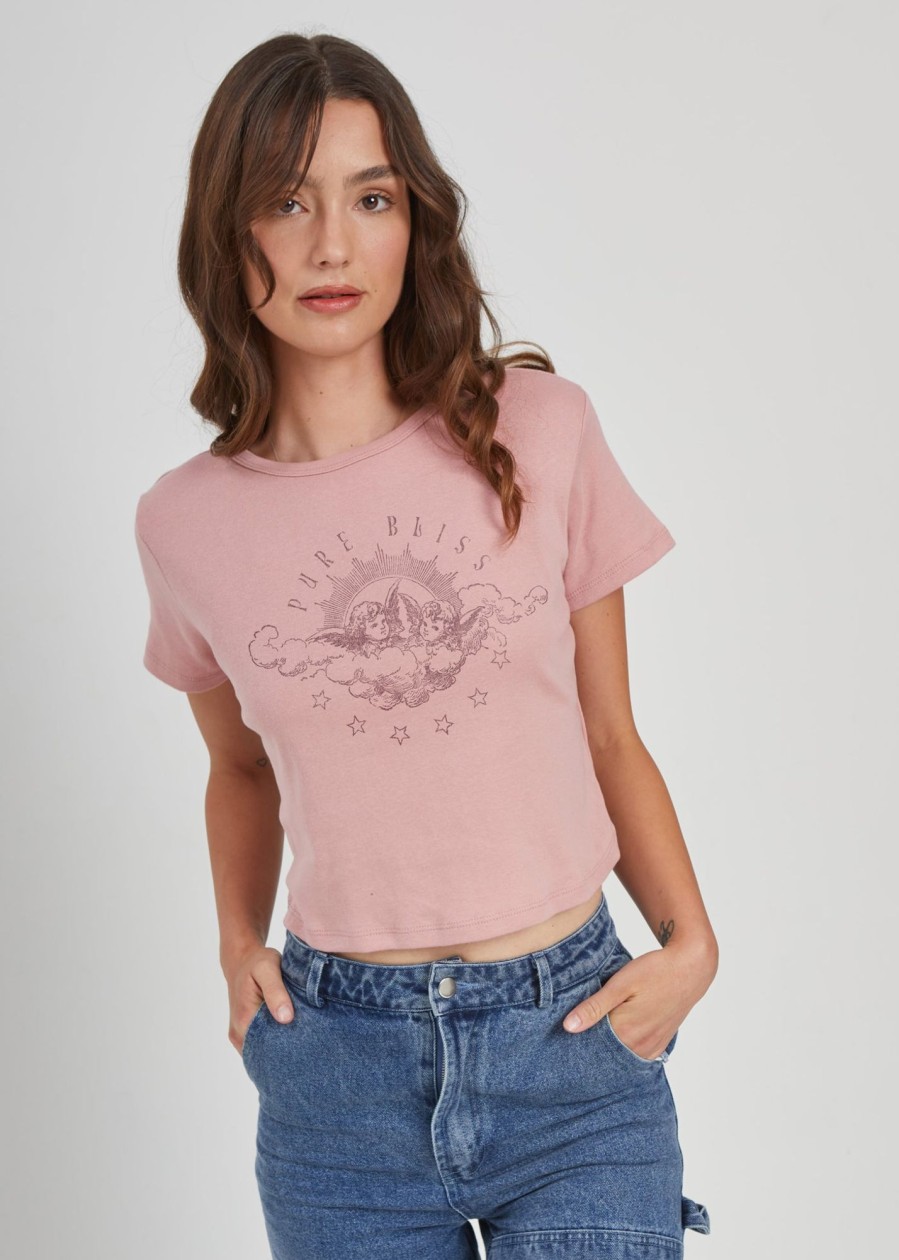 Cropped Tees Girl Dangerous | Pure Bliss Dusty Pink Baby Tee