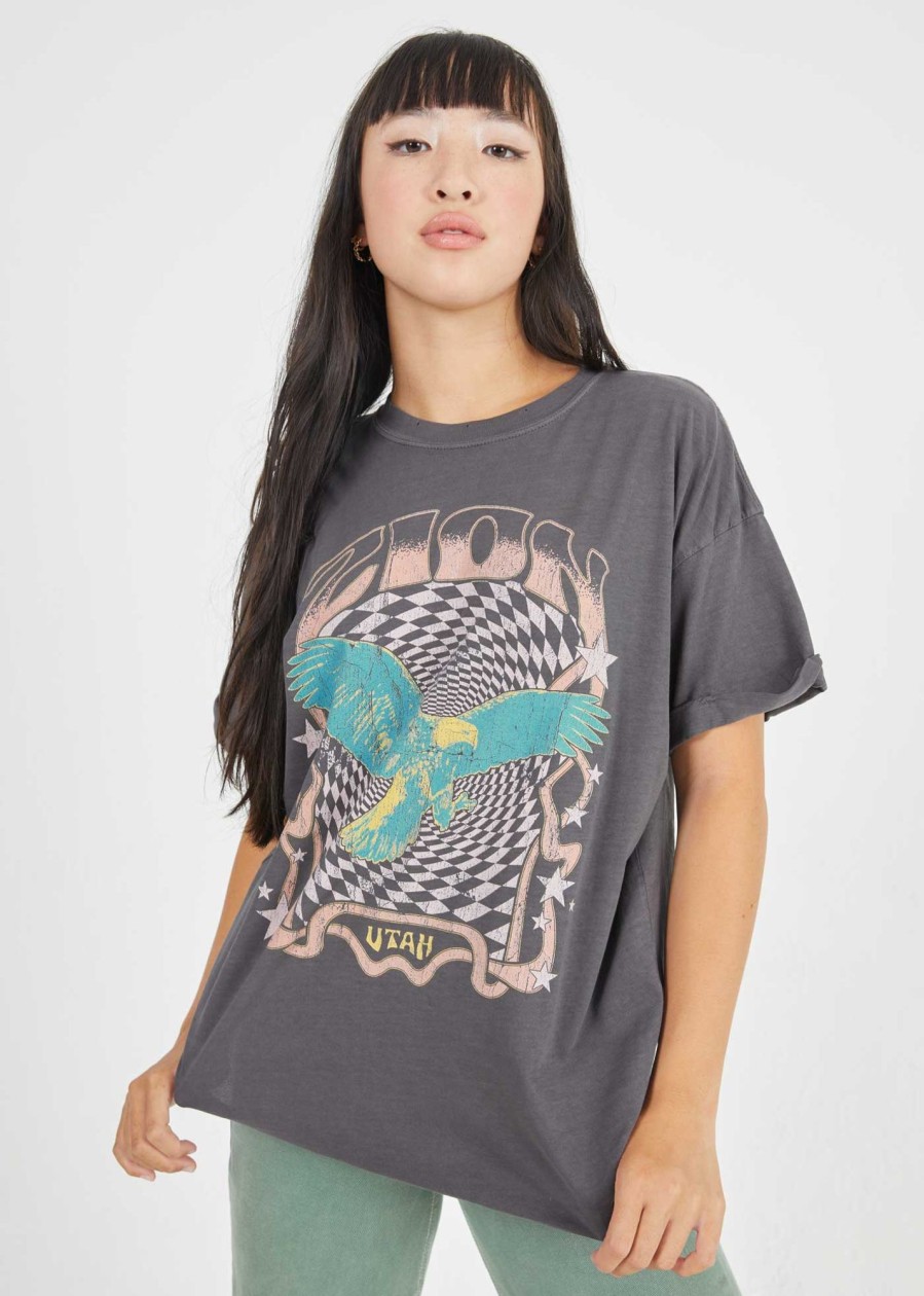 Tees Girl Dangerous | Zion Eagle Black Boyfriend Tee