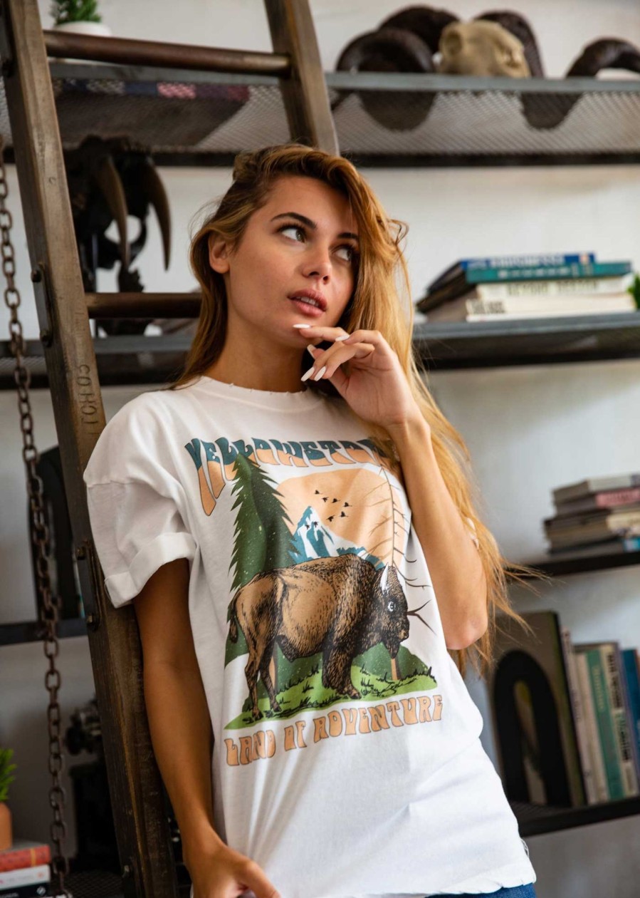 Tees Girl Dangerous | Yellowstone White Boyfriend Tee