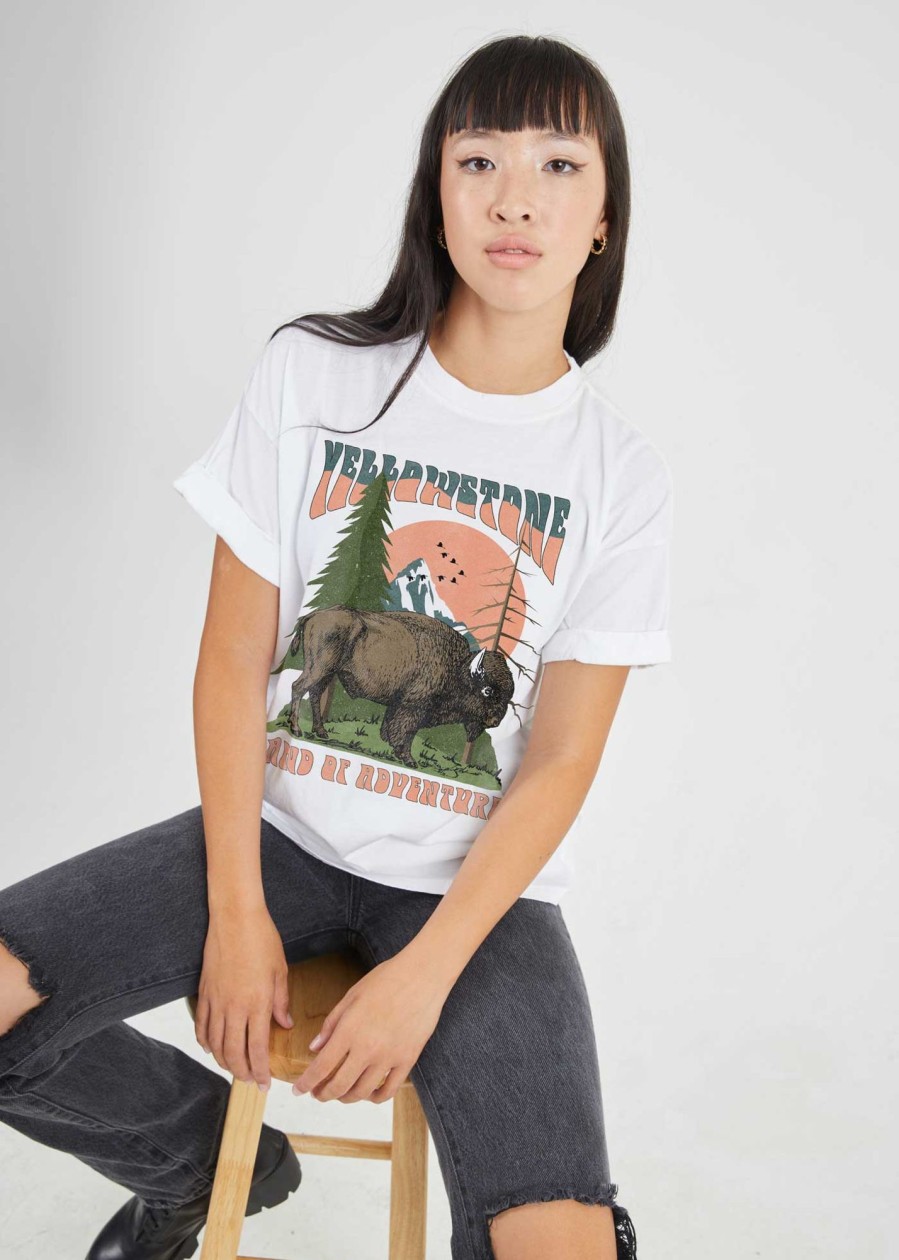 Tees Girl Dangerous | Yellowstone White Boyfriend Tee