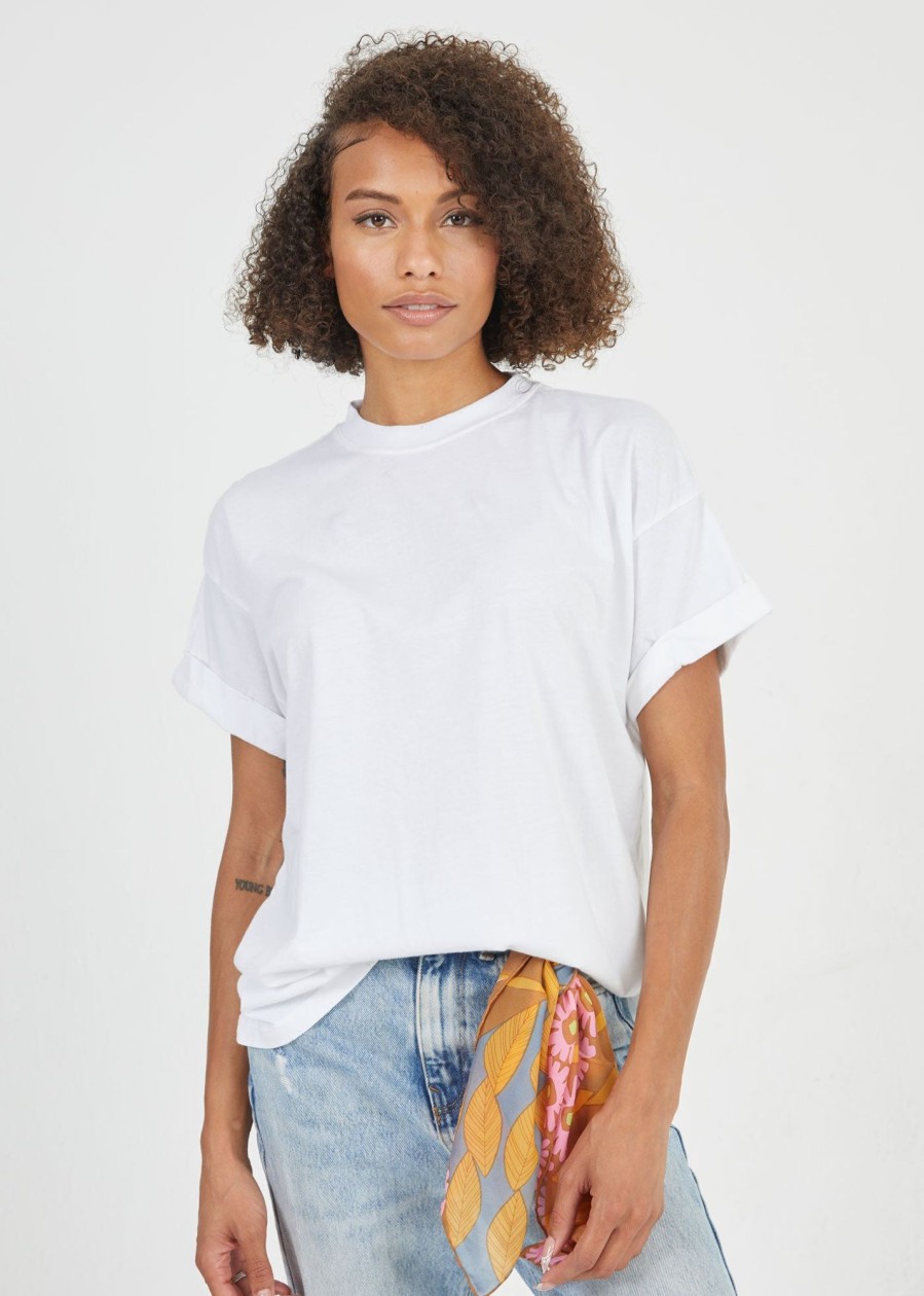 Tees Girl Dangerous | White Boyfriend Tee