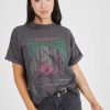 Tees Girl Dangerous | Everglades Flamingo Black Boyfriend Tee