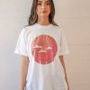 Tees Girl Dangerous | Rise And Sunshine White Boyfriend Tee