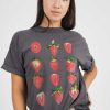 Tees Girl Dangerous | Strawberries Black Boyfriend Tee