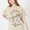 Tees Girl Dangerous | Moto Patches Sand Boyfriend Tee