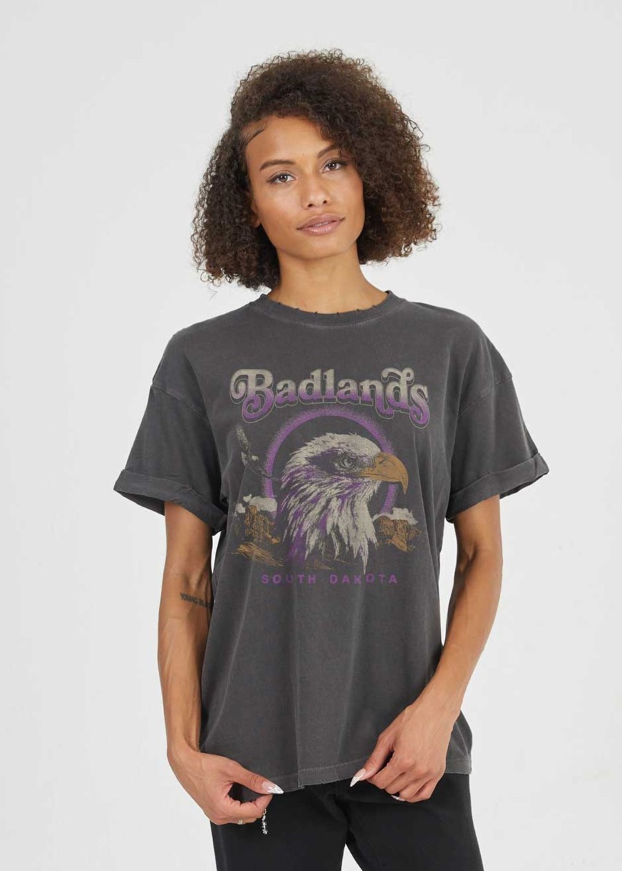 Tees Girl Dangerous | Badlands Tour Black Boyfriend Tee