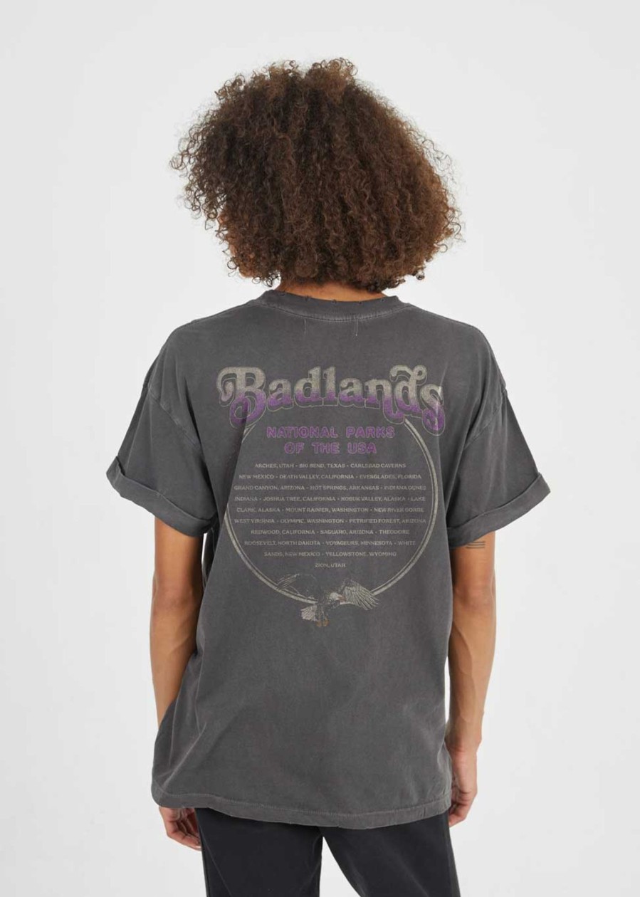 Tees Girl Dangerous | Badlands Tour Black Boyfriend Tee