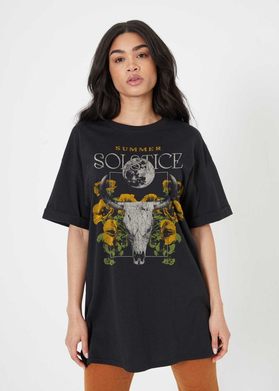 Tee Dress Girl Dangerous | Summer Solstice Black Tee Dress