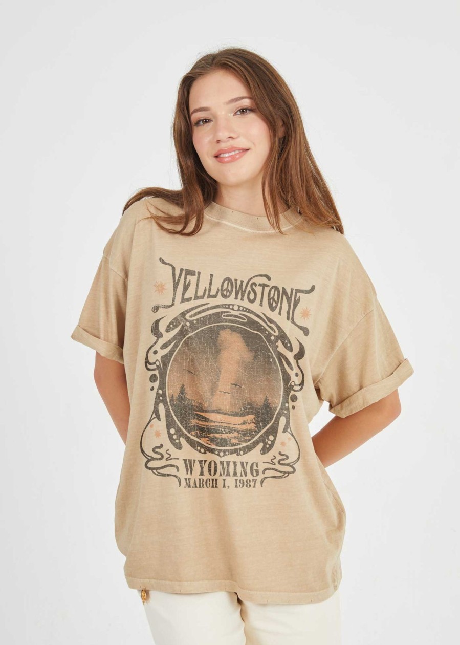 Tees Girl Dangerous | Yellowstone Sand Boyfriend Tee