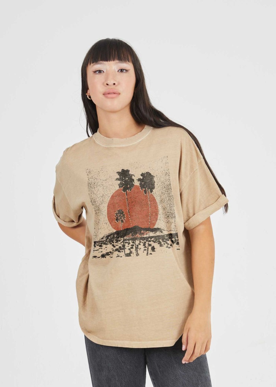 Tees Girl Dangerous | Three Palms Sand Boyfriend Tee