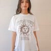 Tees Girl Dangerous | Stardust Soul White Boyfriend Tee