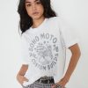 Tees Girl Dangerous | Soho Moto White Boyfriend Tee