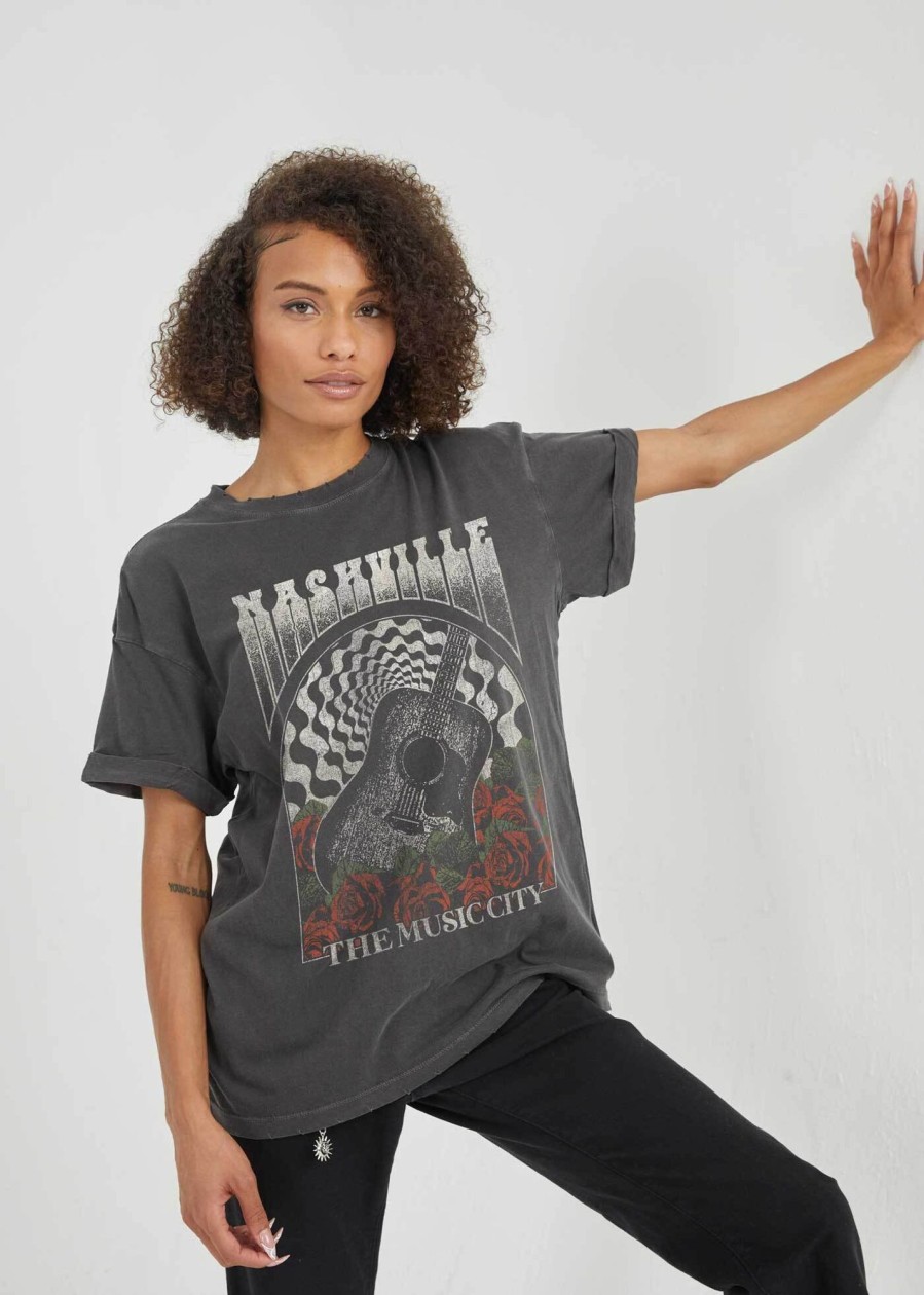 Tees Girl Dangerous | Nashville Black Boyfriend Tee