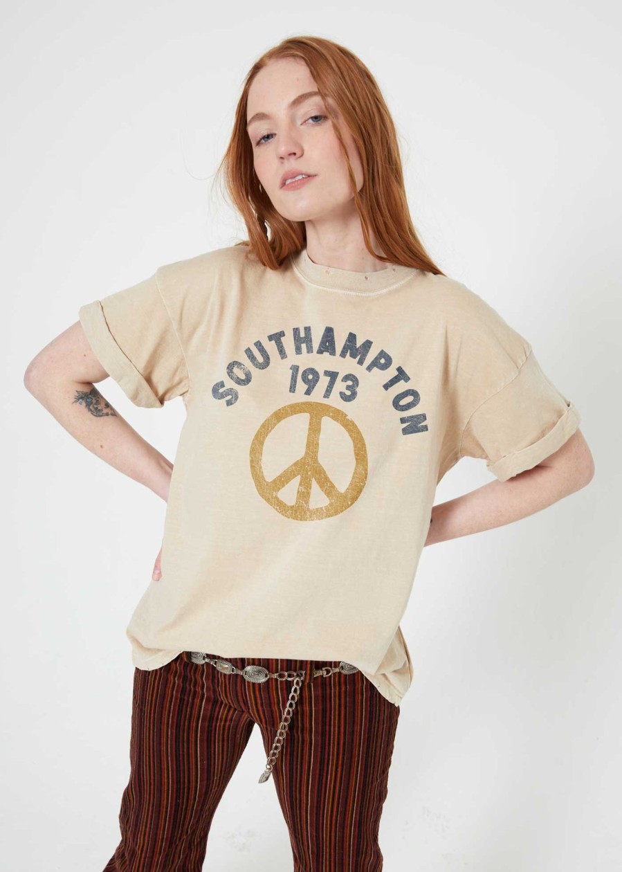 Tees Girl Dangerous | Southampton 1973 Sand Boyfriend Tee