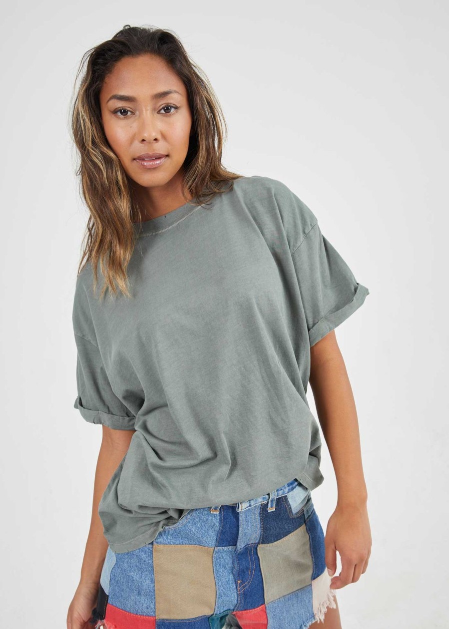 Tees Girl Dangerous | Army Green Boyfriend Tee