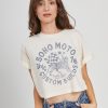 Cropped Tees Girl Dangerous | Soho Moto Off White Baby Tee