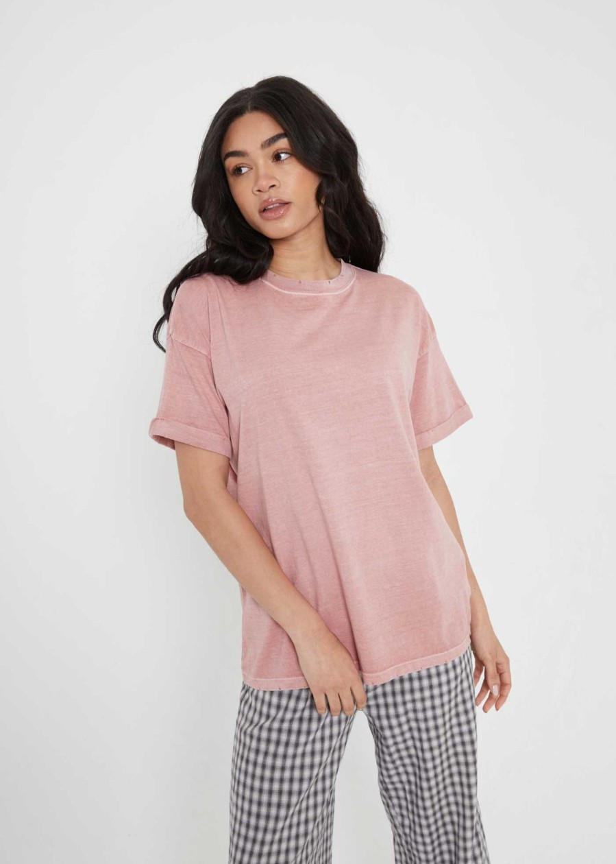 Tees Girl Dangerous | Dusty Pink Boyfriend Tee