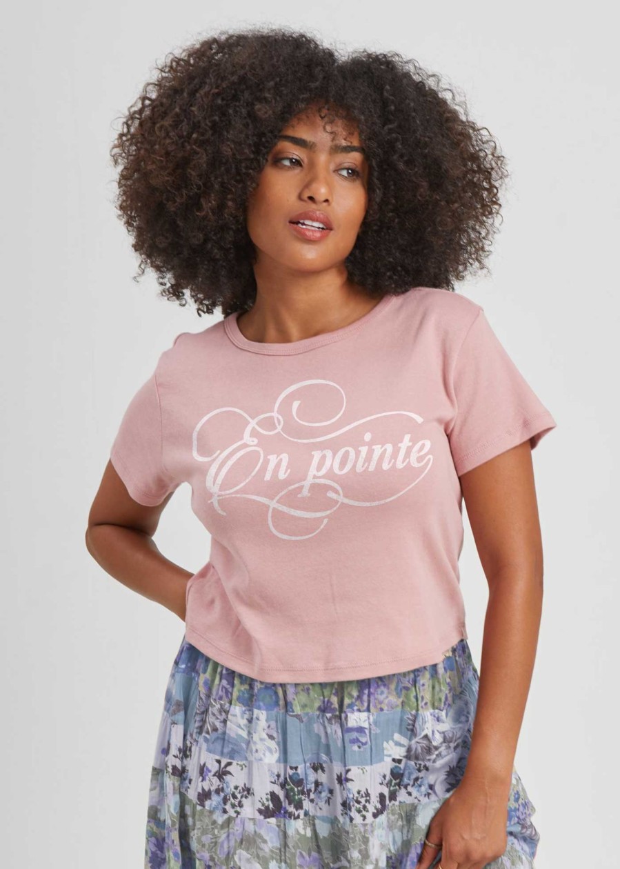 Cropped Tees Girl Dangerous | En Pointe Dusty Pink Baby Tee