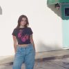 Cropped Tees Girl Dangerous | Cherry Disco Black Baby Tee