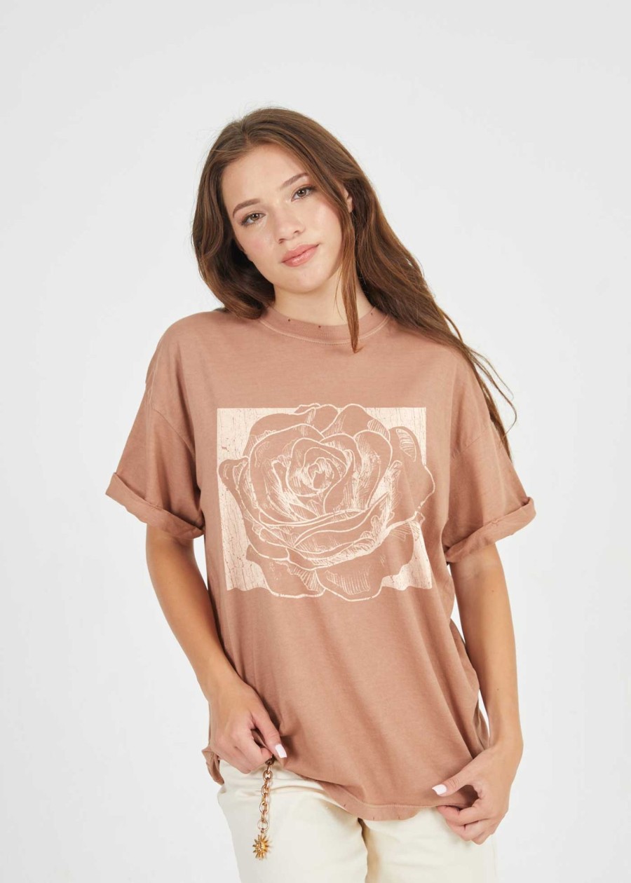 Tees Girl Dangerous | Rose Square Clay Boyfriend Tee