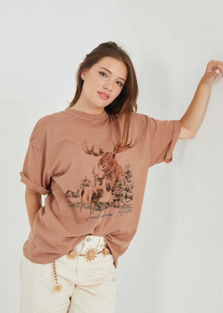 Tees Girl Dangerous | Jackson Hole Clay Boyfriend Tee