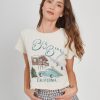 Cropped Tees Girl Dangerous | Big Bear Off White Baby Tee