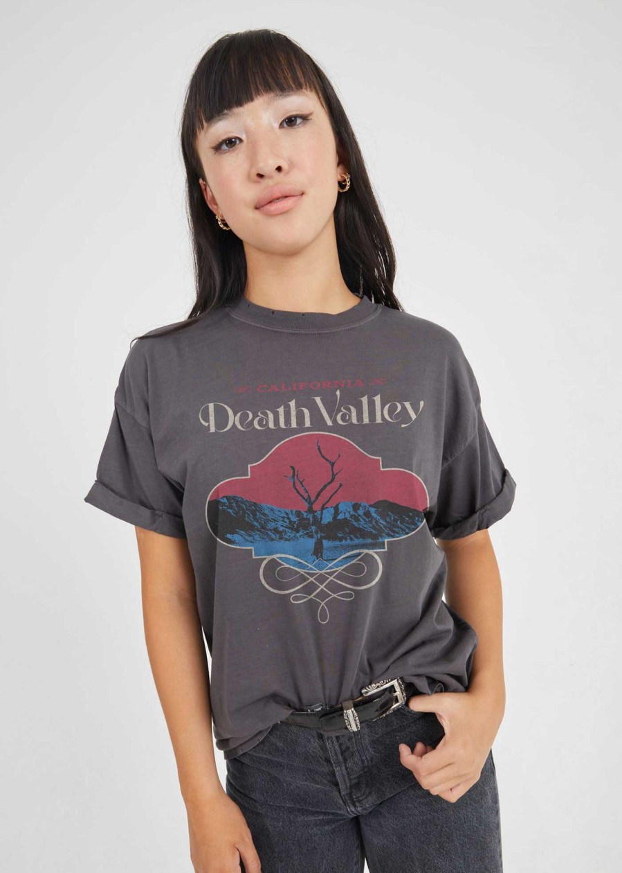 Tees Girl Dangerous | Death Valley Western Black Boyfriend Tee