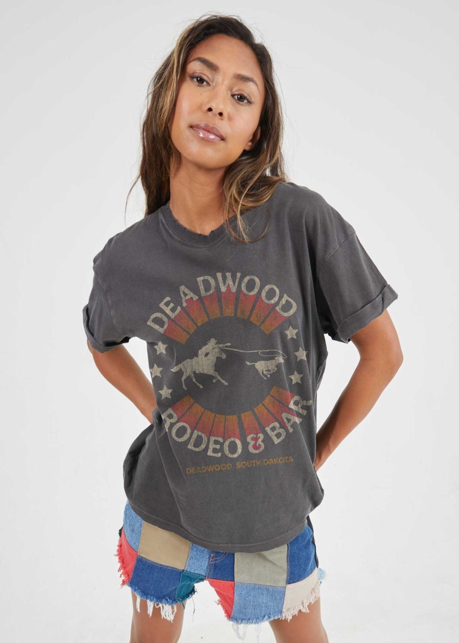 Tees Girl Dangerous | Deadwood Black Boyfriend Tee